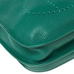 Pre Owned Hermes Menthe Clemence Leather Evelyne III PM Bag