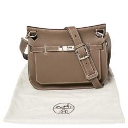 Pre Owned Hermes Etoupe Togo Leather Jypsiere 28 Bag