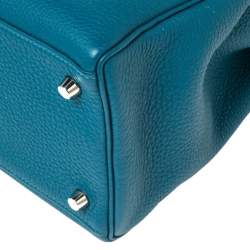 Hermes Cobalt Togo Leather Palladium Plated Kelly Retourne 35 Bag