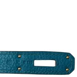 Hermes Cobalt Togo Leather Palladium Plated Kelly Retourne 35 Bag
