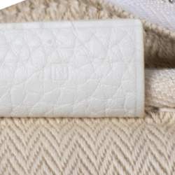 Pre Owned Hermes White Togo Leather Victoria II 35 Bag