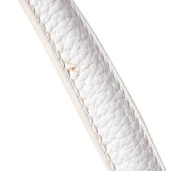 Pre Owned Hermes White Togo Leather Victoria II 35 Bag