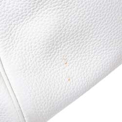Pre Owned Hermes White Togo Leather Victoria II 35 Bag