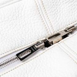 Pre Owned Hermes White Togo Leather Victoria II 35 Bag