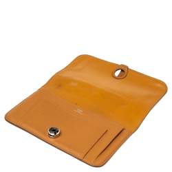 Pre Owned Hermes Gold Clemence Leather Dogon Wallet