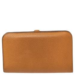 Pre Owned Hermes Gold Clemence Leather Dogon Wallet