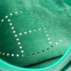 Pre Owned Hermes Bamboo Clemence Leather Evelyne III PM Bag