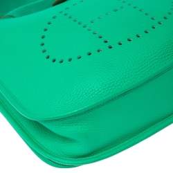 Pre Owned Hermes Bamboo Clemence Leather Evelyne III PM Bag