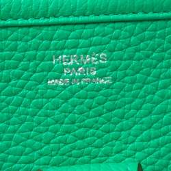 Pre Owned Hermes Bamboo Clemence Leather Evelyne III PM Bag