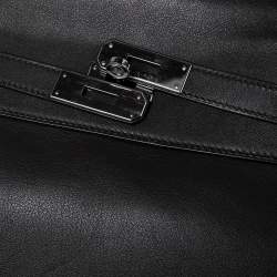 Pre Owned Hermes Ardoise Evercolor Leather Palladium Finished Kelly Retourne 35 Bag