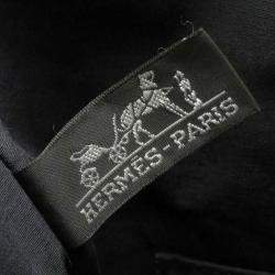 Hermes Grey Canvas Fabric Herline Cabas MM Tote Bag 