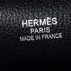 Pre Owned Hermès Noir Taurillon Clemence Leather Palladium Plated Jypsiere 34 Bag