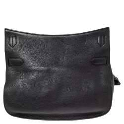 Pre Owned Hermès Noir Taurillon Clemence Leather Palladium Plated Jypsiere 34 Bag