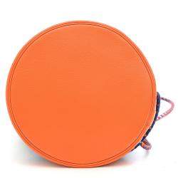 Hermes Blue/Orange Leather Silk Sac Soi Cool 22 Backpack