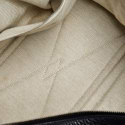 Pre Owned Hermes Black Clemence Leather Victoria II Fourre Tout 35 Bag