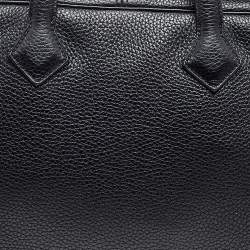 Pre Owned Hermes Black Clemence Leather Victoria II Fourre Tout 35 Bag