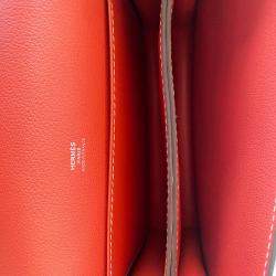 Hermes Red Leather Sac Roulis 23 Shoulder Bag