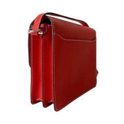 Hermes Red Leather Sac Roulis 23 Shoulder Bag