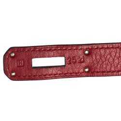 Hermes Rouge Vif Taurillon Clemence Leather Palladium Plated Birkin 40 Bag