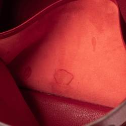 Hermes Rouge Vif Taurillon Clemence Leather Palladium Plated Birkin 40 Bag