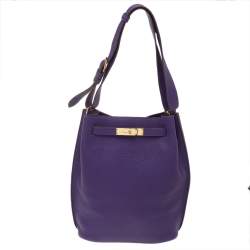 Hermes Ultraviolet Togo Leather So Kelly 22 Bag