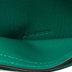 Pre Owned Hermes Vert Vertigo Ostrich Bearn Gusset Wallet