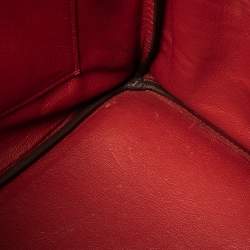 Hermes Brique Togo Leather Palladium Plated Birkin 35 Bag