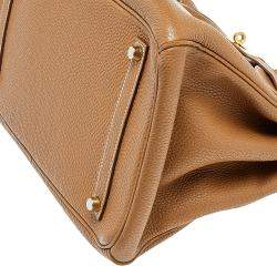 Hermes Gold Togo Leather Gold Plated Birkin 35 Bag