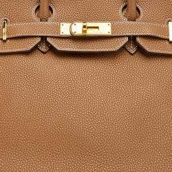 Hermes Gold Togo Leather Gold Plated Birkin 35 Bag