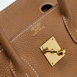 Hermes Gold Togo Leather Gold Plated Birkin 35 Bag