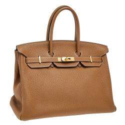 Hermes Gold Togo Leather Gold Plated Birkin 35 Bag