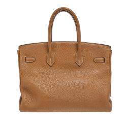 Hermes Gold Togo Leather Gold Plated Birkin 35 Bag