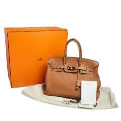 Hermes Gold Togo Leather Gold Plated Birkin 35 Bag