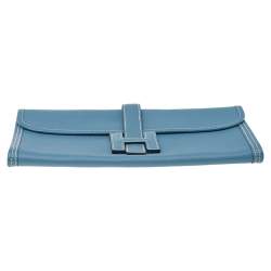 مملوكة مسبقًا Hermés Bleu Jean Epsom Leather Elan Jige 29 Clutch