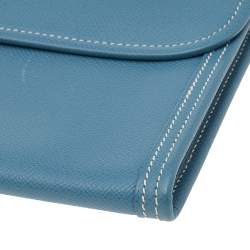 مملوكة مسبقًا Hermés Bleu Jean Epsom Leather Elan Jige 29 Clutch