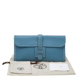 مملوكة مسبقًا Hermés Bleu Jean Epsom Leather Elan Jige 29 Clutch
