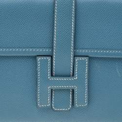 مملوكة مسبقًا Hermés Bleu Jean Epsom Leather Elan Jige 29 Clutch