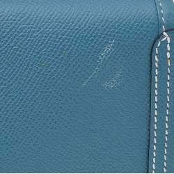 مملوكة مسبقًا Hermés Bleu Jean Epsom Leather Elan Jige 29 Clutch