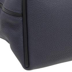Pre Owned Hermes Bleu Nuit/Black Swift Togo Leather Palladium Plated 24/24 29 Bag