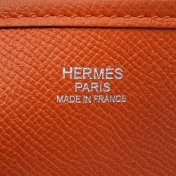 Pre Owned Hermes Feu Epsom Leather Evelyne III PM Bag