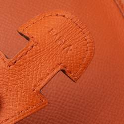 Pre Owned Hermes Feu Epsom Leather Evelyne III PM Bag