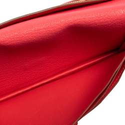 Pre Owned Hermès Framboise Chevre Mysore Leather Bearn Gusset Wallet