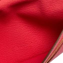 Pre Owned Hermès Framboise Chevre Mysore Leather Bearn Gusset Wallet