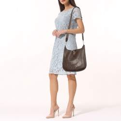 Pre Owned Hermes Brown Togo Leather Evelyne III GM Bag