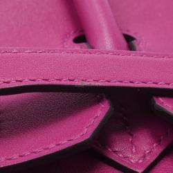 Hermes Purple Swift Leather Palladium Hardware Birkin 25 Bag 