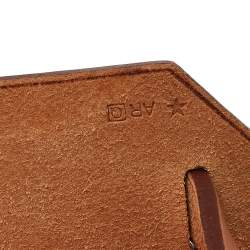 Pre Owned Hermes Brown/Orange Canvas And Leather Herbag Zip PM Bag