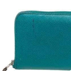 Pre Owned Hermes Menthe Epsom Leather Azap Compact Wallet