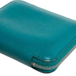 Pre Owned Hermes Menthe Epsom Leather Azap Compact Wallet