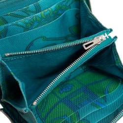 Pre Owned Hermes Menthe Epsom Leather Azap Compact Wallet