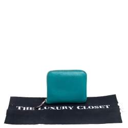 Pre Owned Hermes Menthe Epsom Leather Azap Compact Wallet